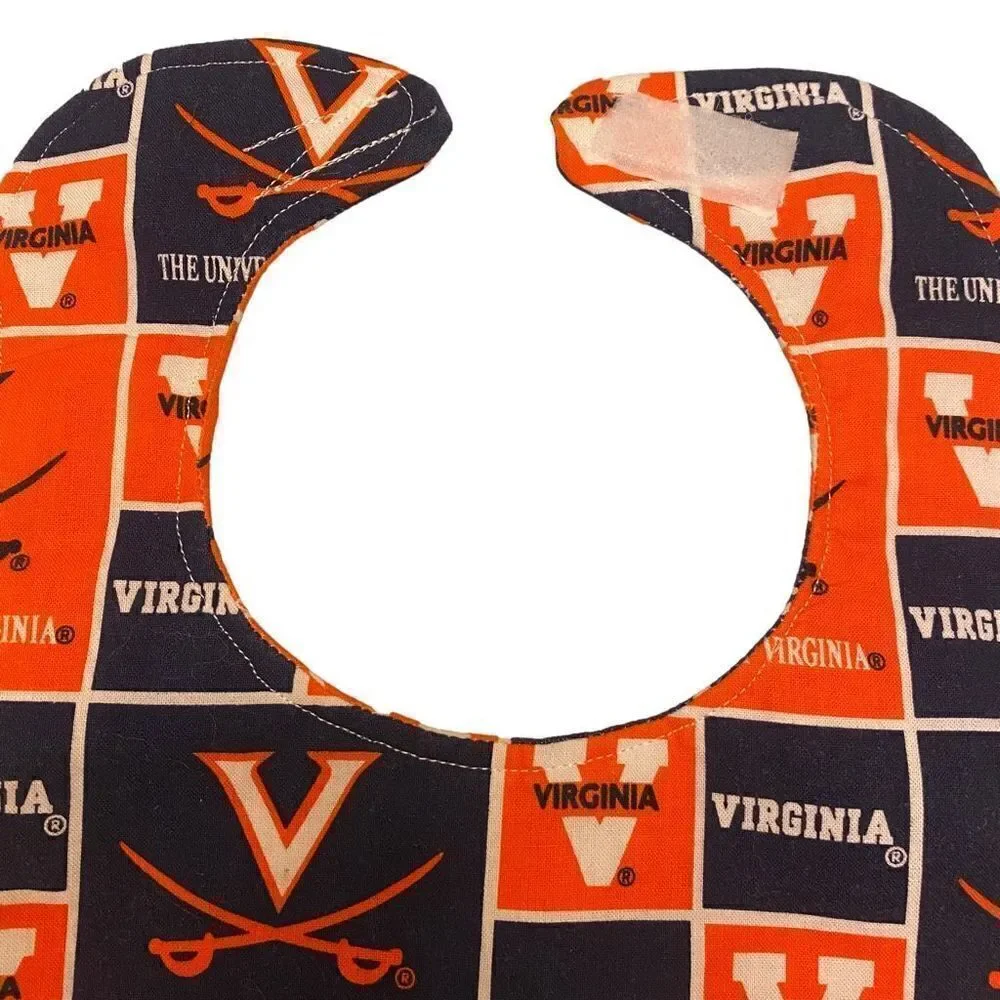 The University of Virginia Cavaliers‎ Navy and Orange Handcrafted Bib